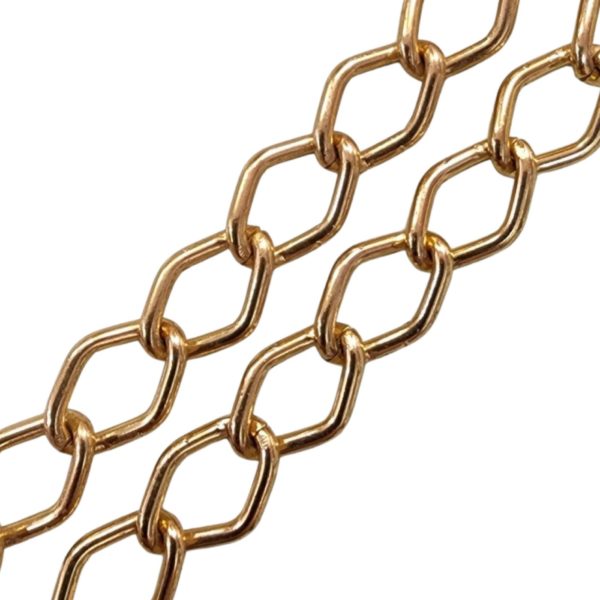 Chain - Aluminium - 8mm - Diamond - Gold - Price per cm