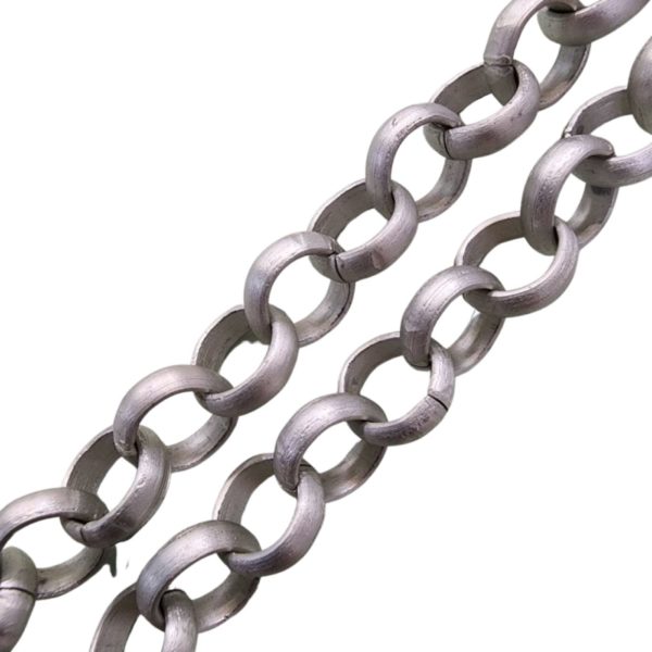 Chain - Aluminium - 8mm - Belcher - PW Silver - Price per cm