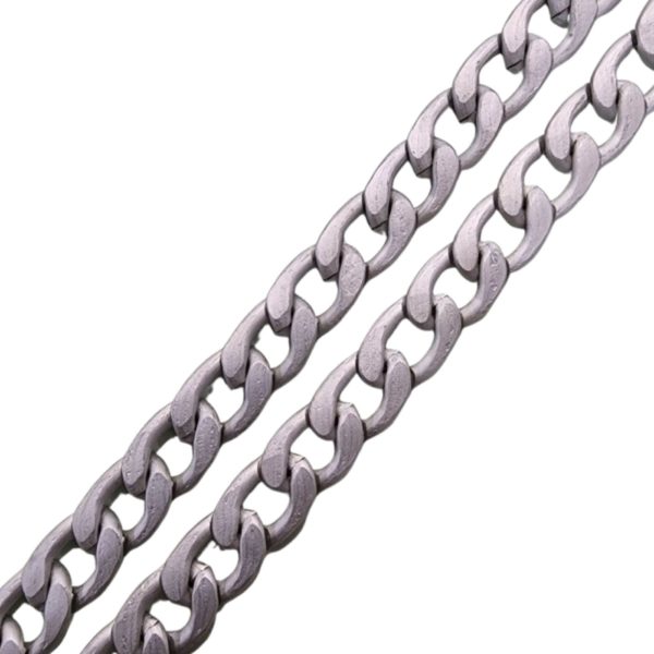 Chain - Aluminium - 8mm - Oval - PW Silver - Price per cm