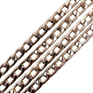 Chain - Aluminium - 7mm - Curb - Gold - Price per cm