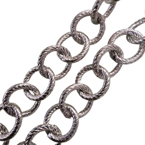 Chain - Copper - 12mm - Round - Ant Silver - Price per cm