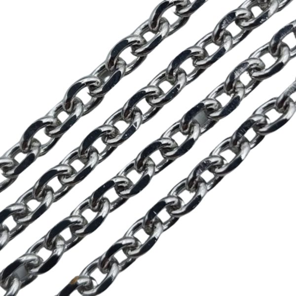 Chain - Stainless Steel - 4 x 3mm - Oval - Price per cm