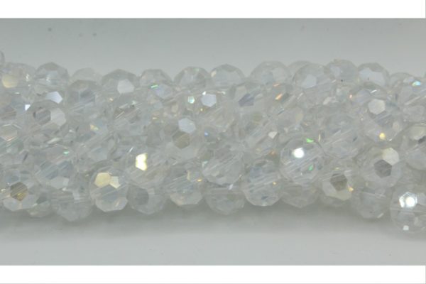 5mm - Round Faceted - AB - 30cm Strand