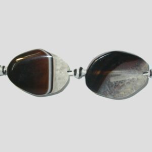 Agate - Irr Flat Oval - 30 x 20mm - 21cm Strand