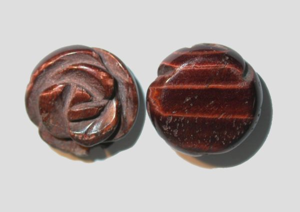 Tiger Eye - Carved Flower - 16mm