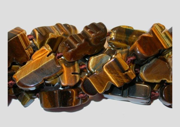 Tiger Eye - 30mm Lion - 39cm Strand