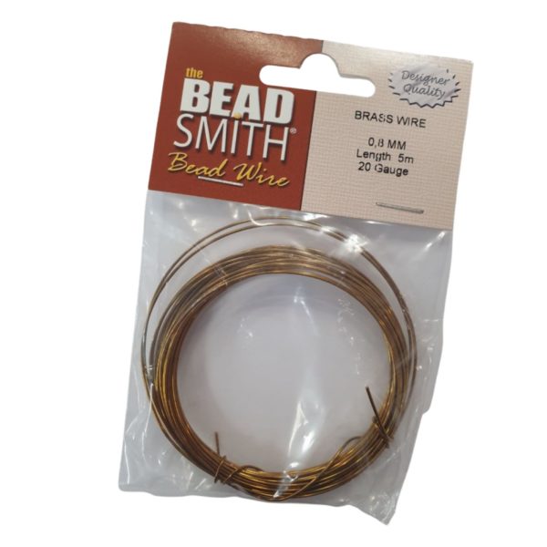 20 Gauge - 0.8mm - Brass Plated Wire