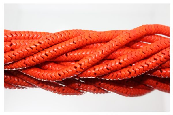 Snake Beads - 8mm - Orange - 40cm Strand