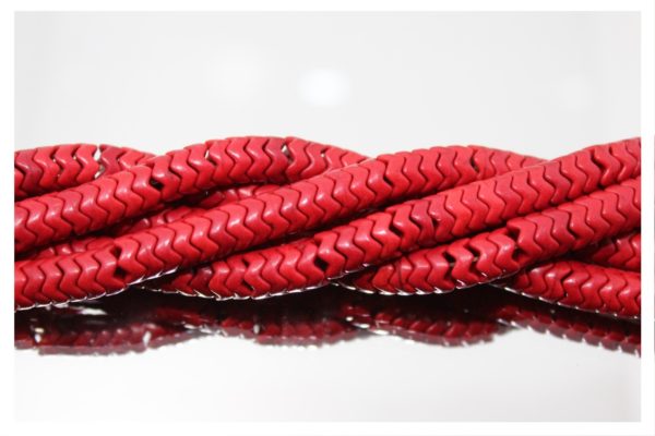 Snake Beads - 8mm - Red - 40cm Strand