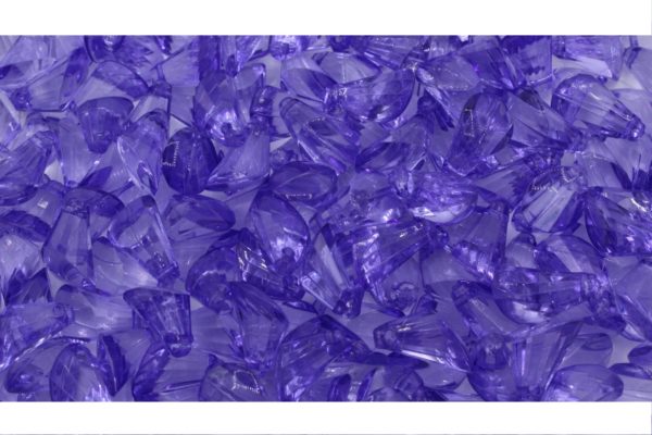 18 x 11mm - Faceted Drop / Sliced base - Purple