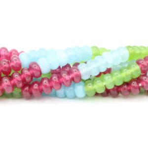 Jade - Rondelle - Mix Colour - Dyed - 6mm - 38cm Strand