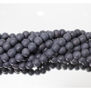 Black Agate Matte - 8mm Round - 39cm Strand