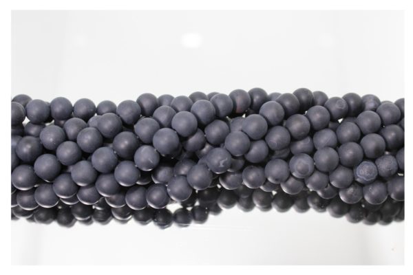 Black Agate Matte - 8mm Round - 39cm Strand