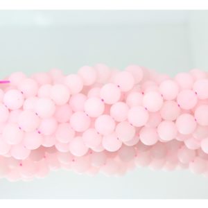 Rose Quartz Matte - 10mm Round - 39cm Strand