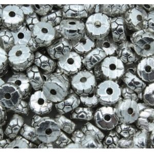 Spacer Bead - 6 x 4mm - Antique Silver