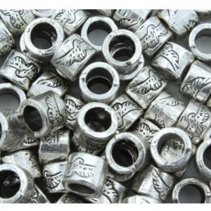 Elephant Bead - 13 x 9mm - Antique Silver