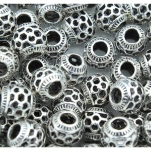 Filigree Bead - 10mm - Antique Silver