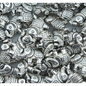 Elephant Bead - 13 x 9mm - Antique Silver