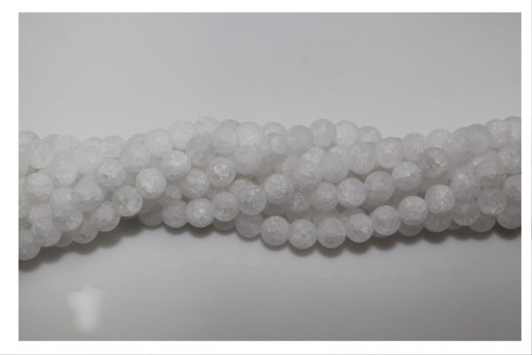 Crack Crystal Matte - 8mm Round - 39cm Strand