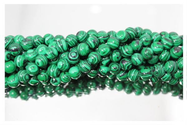 Malachite Syn - 4mm Round - 39cm Strand