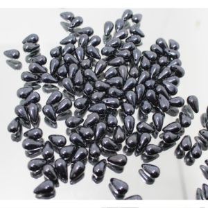 Smooth Drop - Czech - 10 x 6mm - Hematite