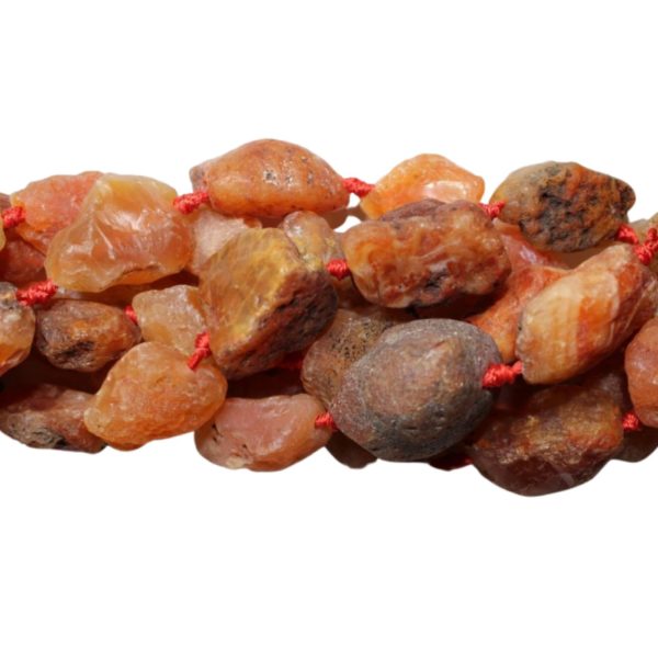 Carnelian - 25mm - Tumblestone - Rough - 38cm Strand