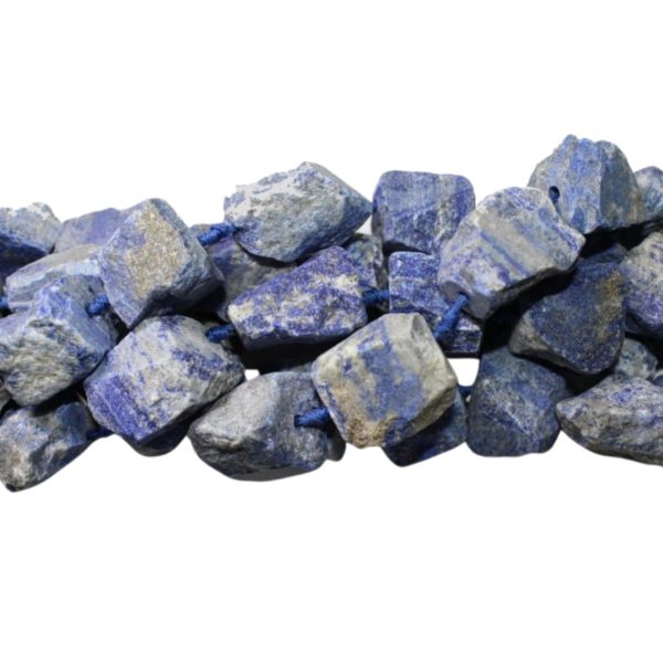 Lapis - 25mm - Tumblestone - Rough - 38cm Strand