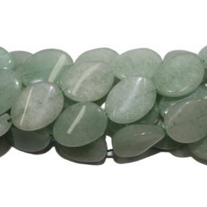 New Jade - Oval - Flat Twist - 20 x 15mm - 40cm Strand