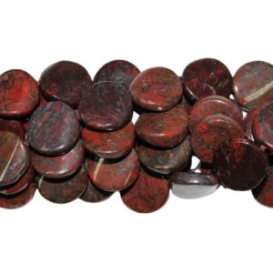 Ocean Jasper - Twist Coin - 18mm - 39cm Strand