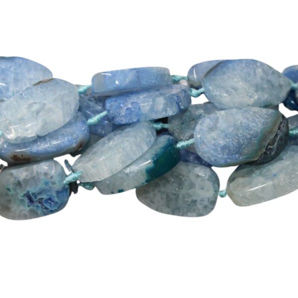 Druzy Agate - Oval - 40 x 25mm - 40cm Strand