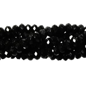 Black Agate - Briolette - 8 x 6mm - 40cm Strand