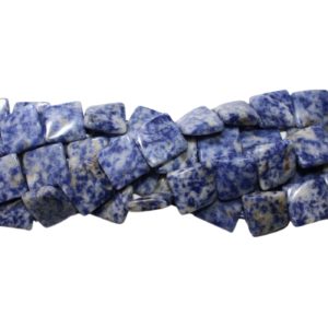 Sodalite - Twisted Flat Square - 15mm - 39cm Strand