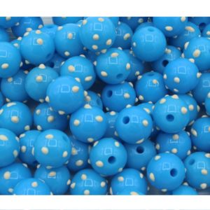 14mm Measles Bead - Blue