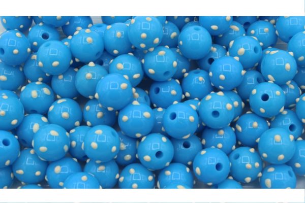 14mm Measles Bead - Blue