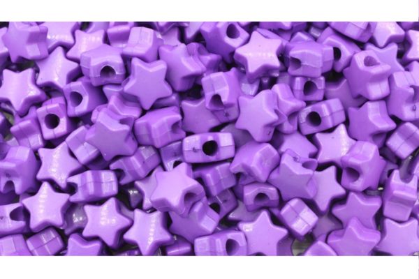 Star Pony Bead - 13mm - Purple