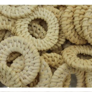 Circle - Wood / Raffia - 35mm - Natural