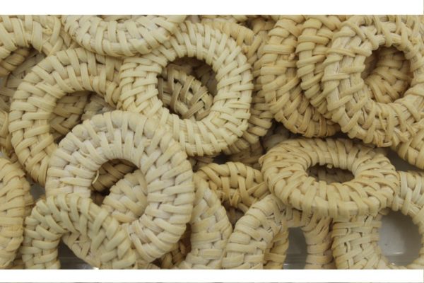 Circle - Wood / Raffia - 35mm - Natural