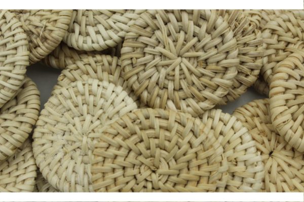 Circle - Wood / Raffia - 40mm - Natural