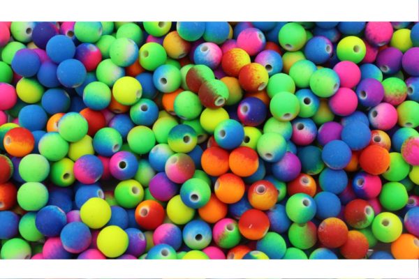 8mm - Round - Neon Mix Colour