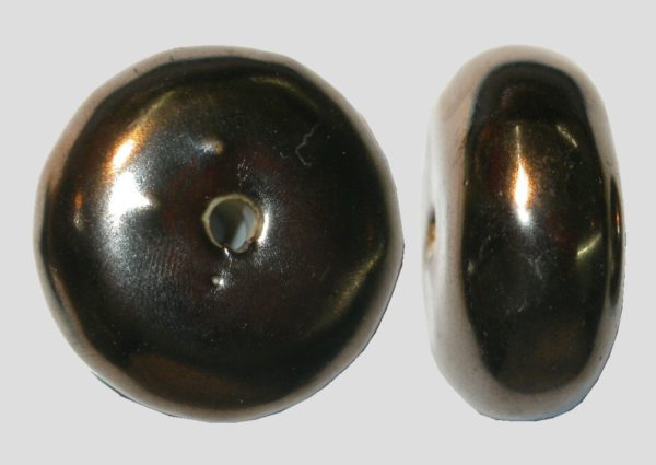 35 x 18mm Hollow Rondelle - Bronze