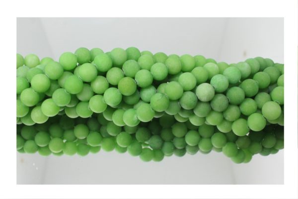 Jade Matte - Dyed Green - 8mm Round - 40cm Strand