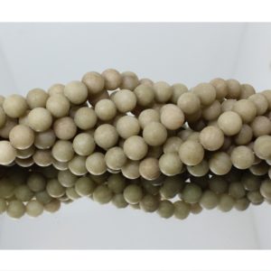 Jade Matte - Dyed Olive - 8mm Round - 40cm Strand