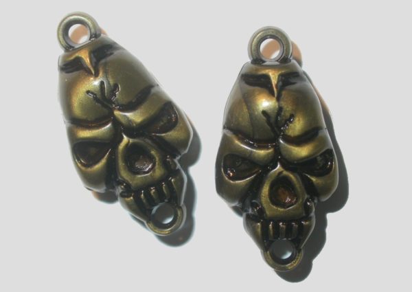 Skull - 32 x 16mm - Bronze