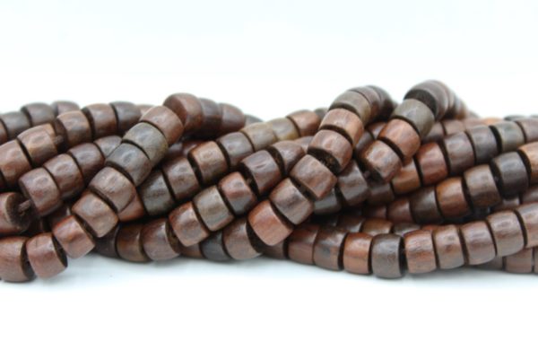 Wood Bead - 8mm Drum - Brown - 40cm Strand