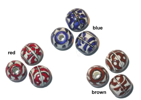 Patterned Round - 20mm - Assorted Colours