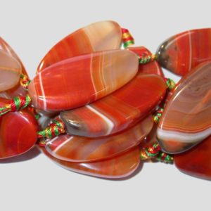 Agate - 42mm Flat Oval - 39cm Strand