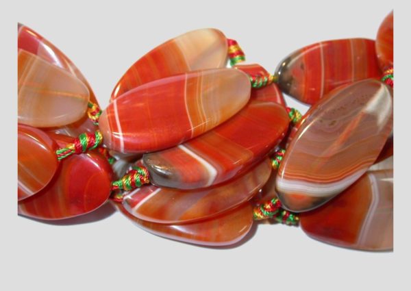 Agate - 42mm Flat Oval - 39cm Strand