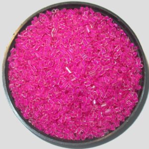 8/0 Bugle - Dk Pink Colourlined - Price per gram