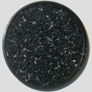 8/0 Bugle - Hematite - Price per gram