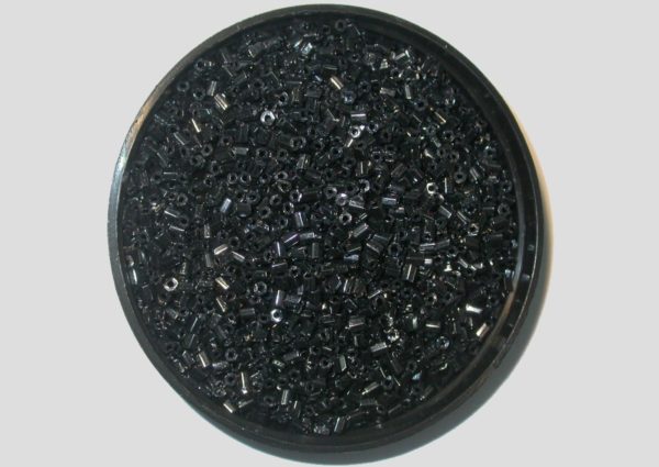 8/0 Bugle - Hematite - Price per gram